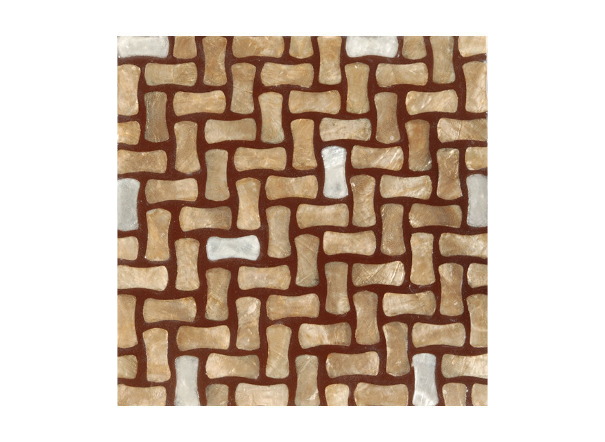 HMT Mop Pinctada (Gallery 2) Bone Shape Choco Brown Doğal Laminat Panel