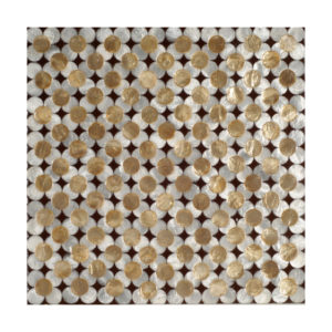 HMT Mop Pinctada (Gallery 2) Floral3 Choco Brown Combination Doğal Laminat Panel