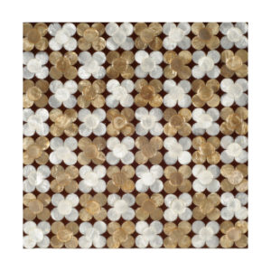 HMT Mop Pinctada (Gallery 2) Floral4 Choco Brown Doğal Laminat Panel