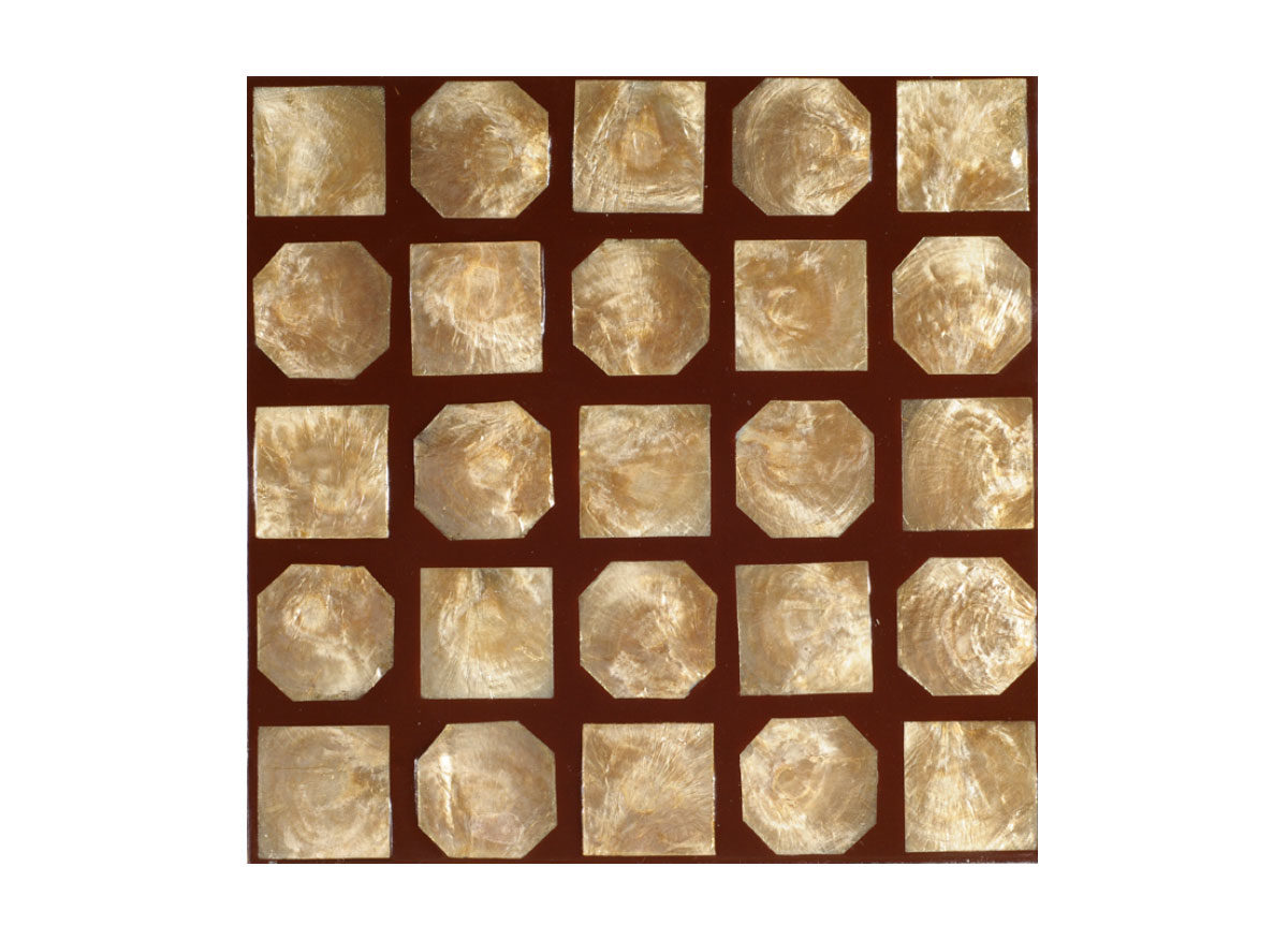 HMT Mop Pinctada (Gallery 2) Hexagon Square Brown Smoke Doğal Laminat Panel