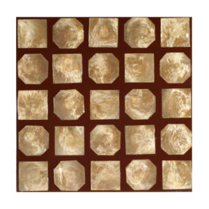 HMT Mop Pinctada (Gallery 2) Hexagon Square Brown Smoke Doğal Laminat Panel